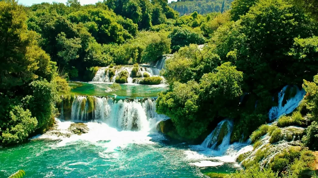 Wasserfälle im Nationalpark Krka in Dalmatien